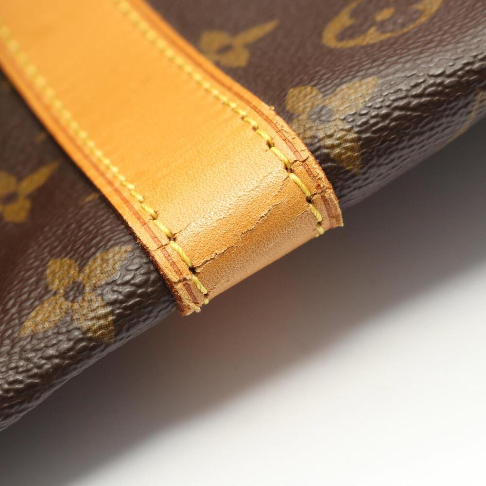 LOUIS VUITTON Authentic Brown Monogram Leather Keepall 60 Boston Bag - Picture 6 of 10